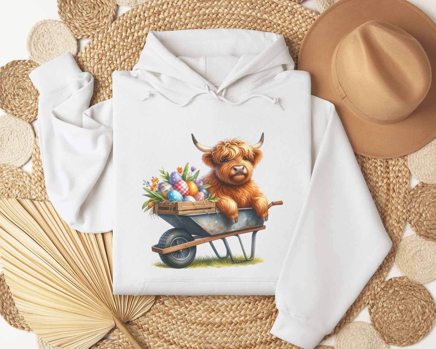 Easter wheel barrel cow