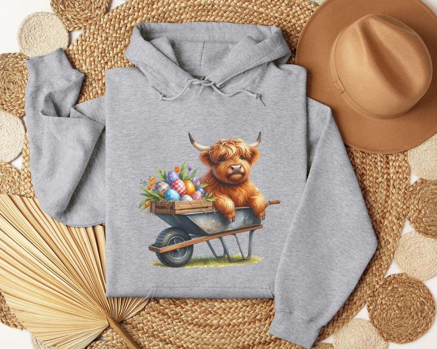 Easter wheel barrel cow