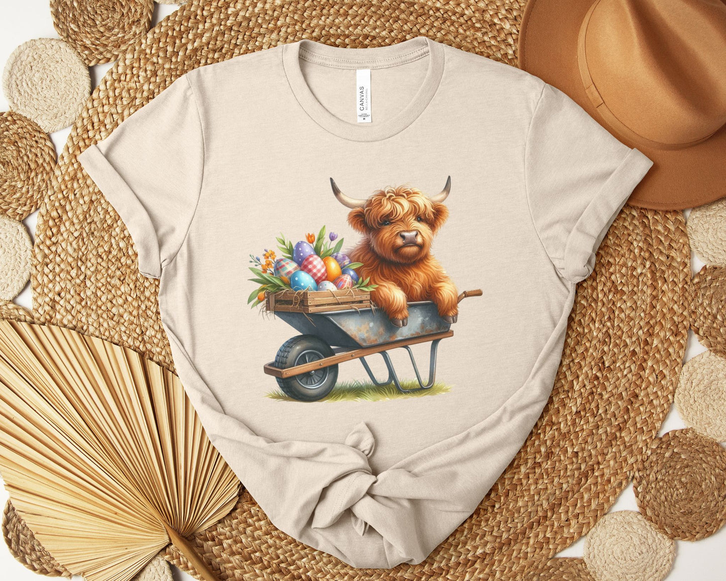 Easter wheel barrel cow