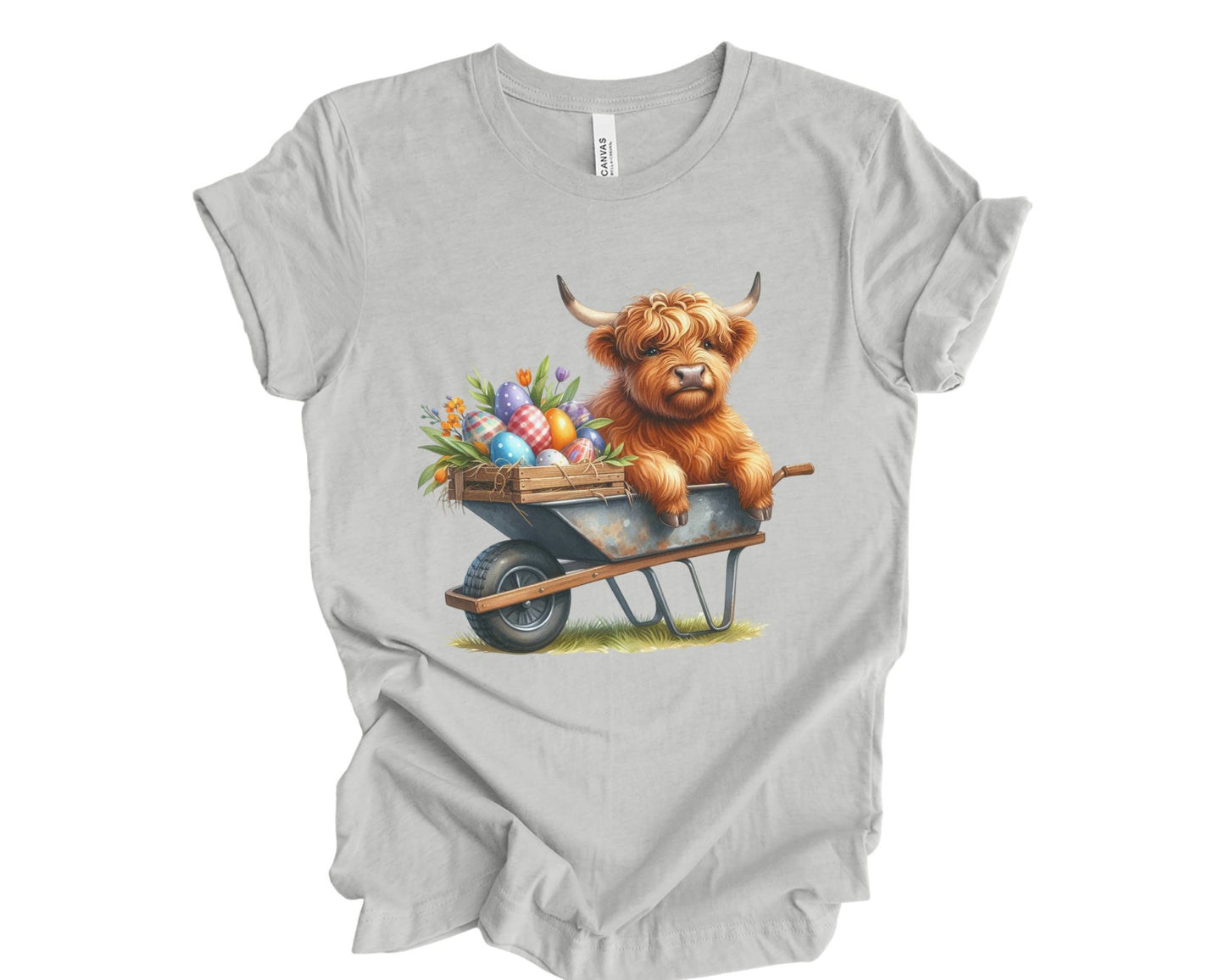 Easter wheel barrel cow
