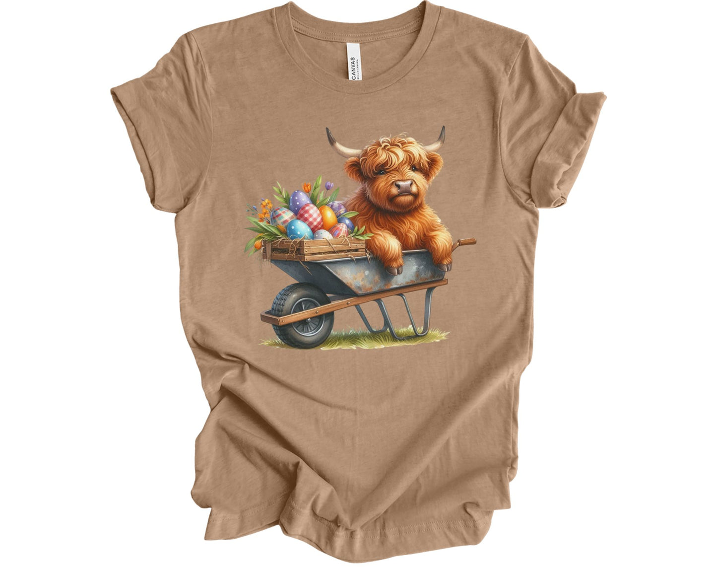 Easter wheel barrel cow
