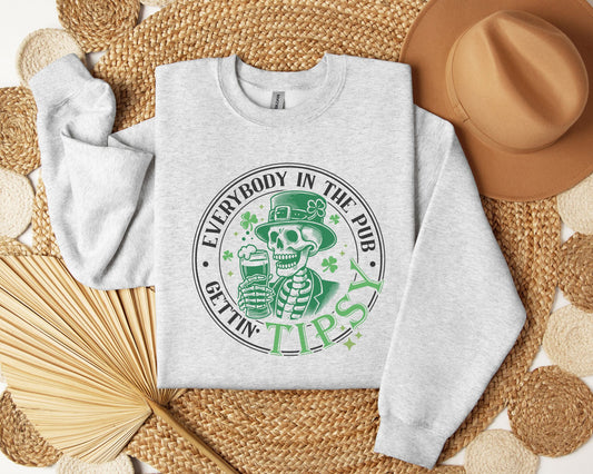 Everybody in the pub gettin tipsy