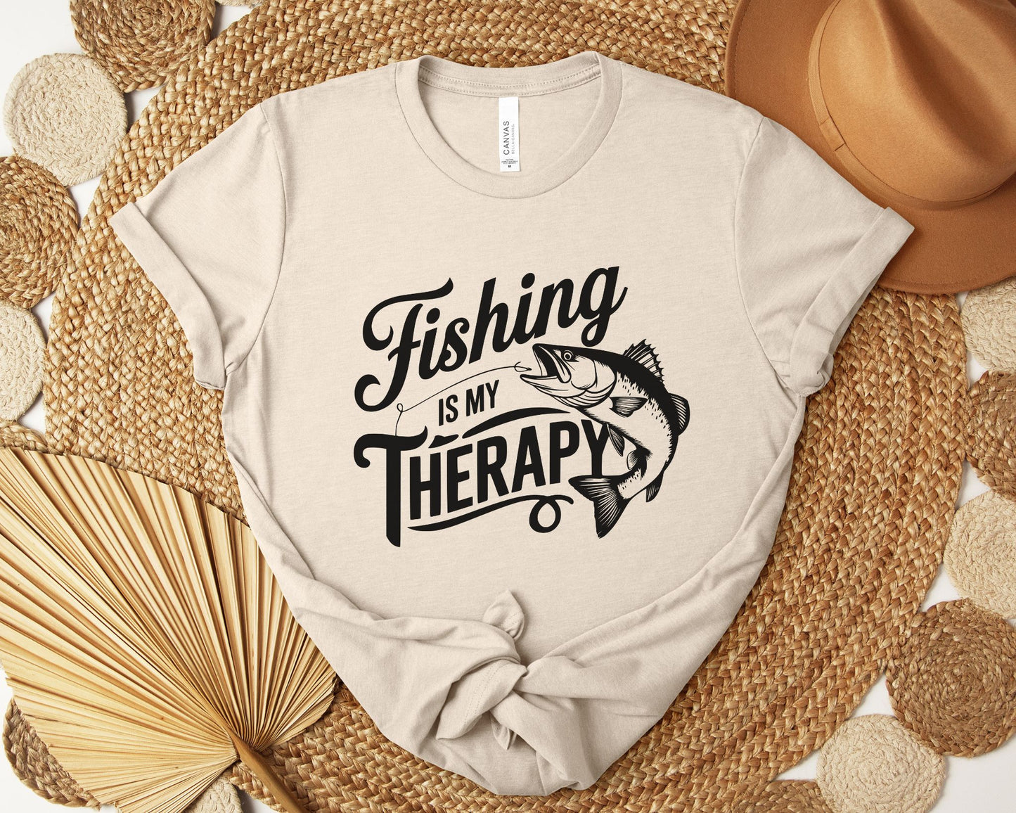 Fishing is my therapy - T-shirt