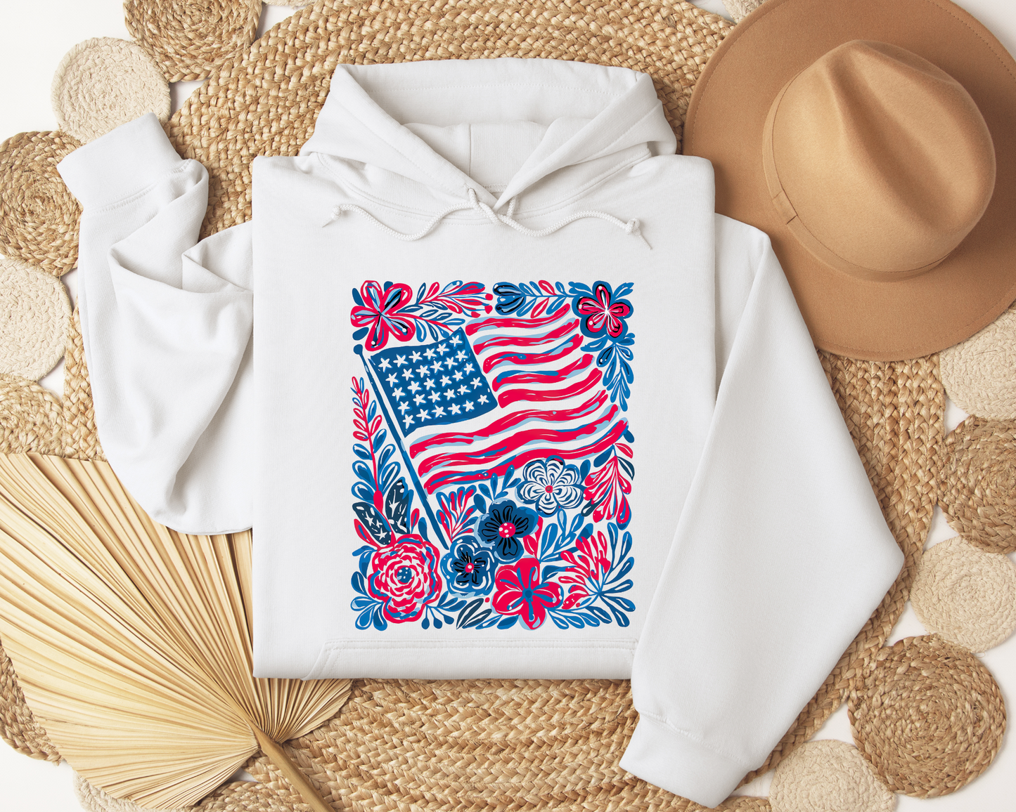 Flag with floral design