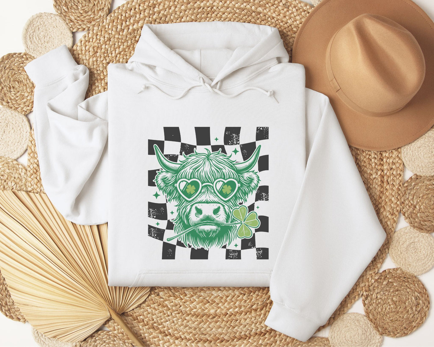 St. Patty's Checkered Highland Cow