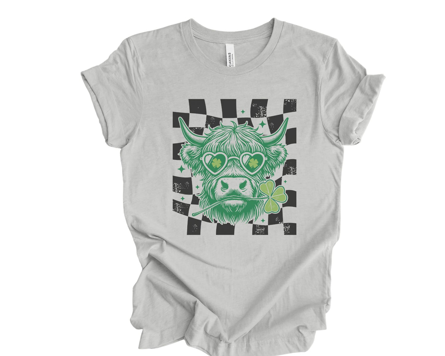 St. Patty's Checkered Highland Cow