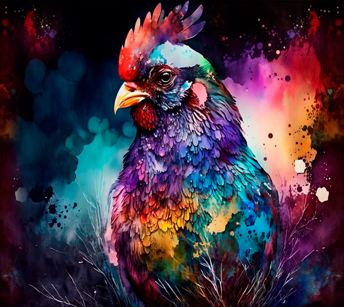Alcohol Ink Chicken