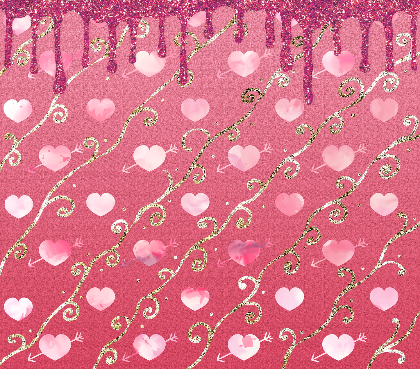 Valentine Hearts and glitter