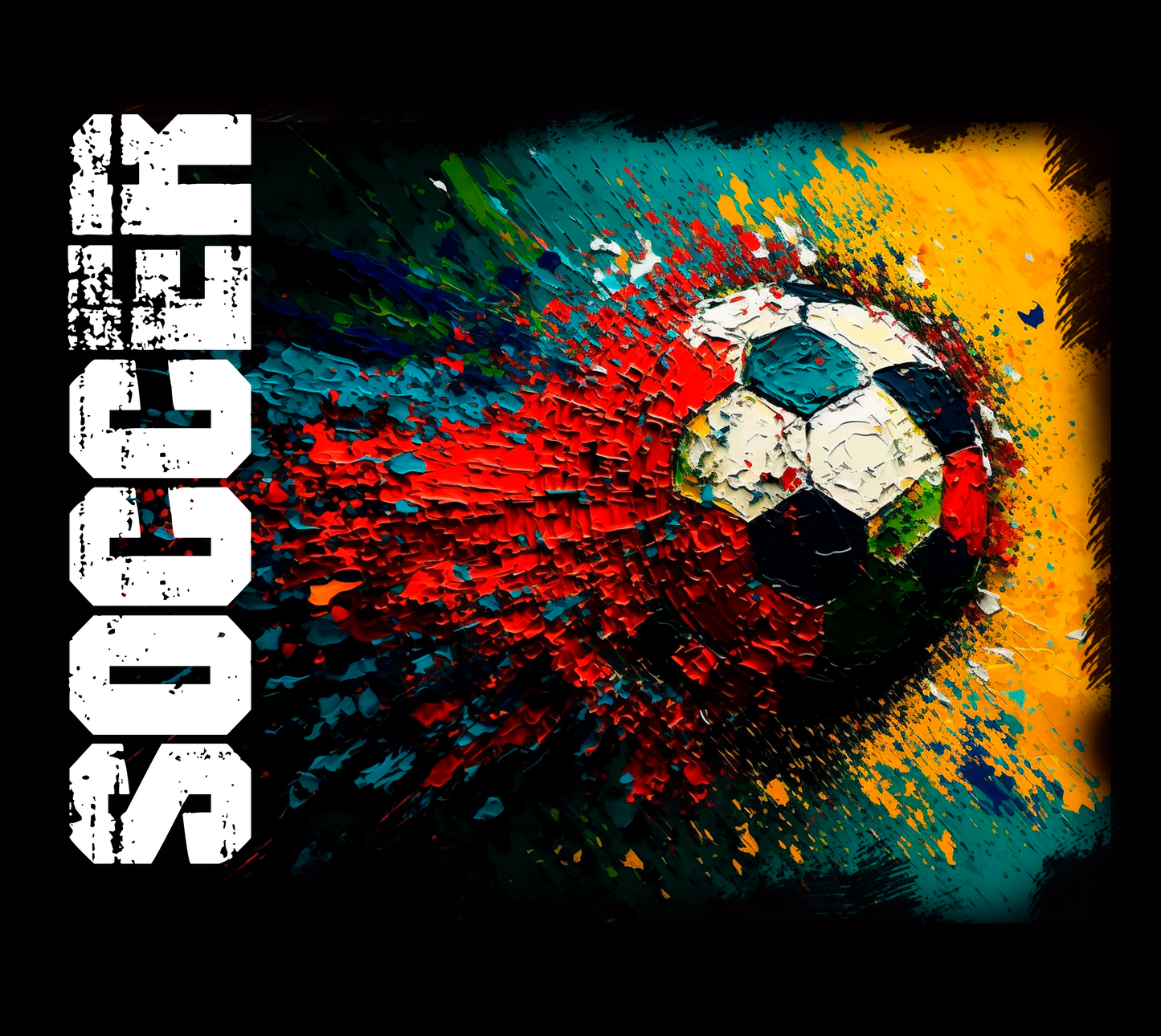 Painted soccer