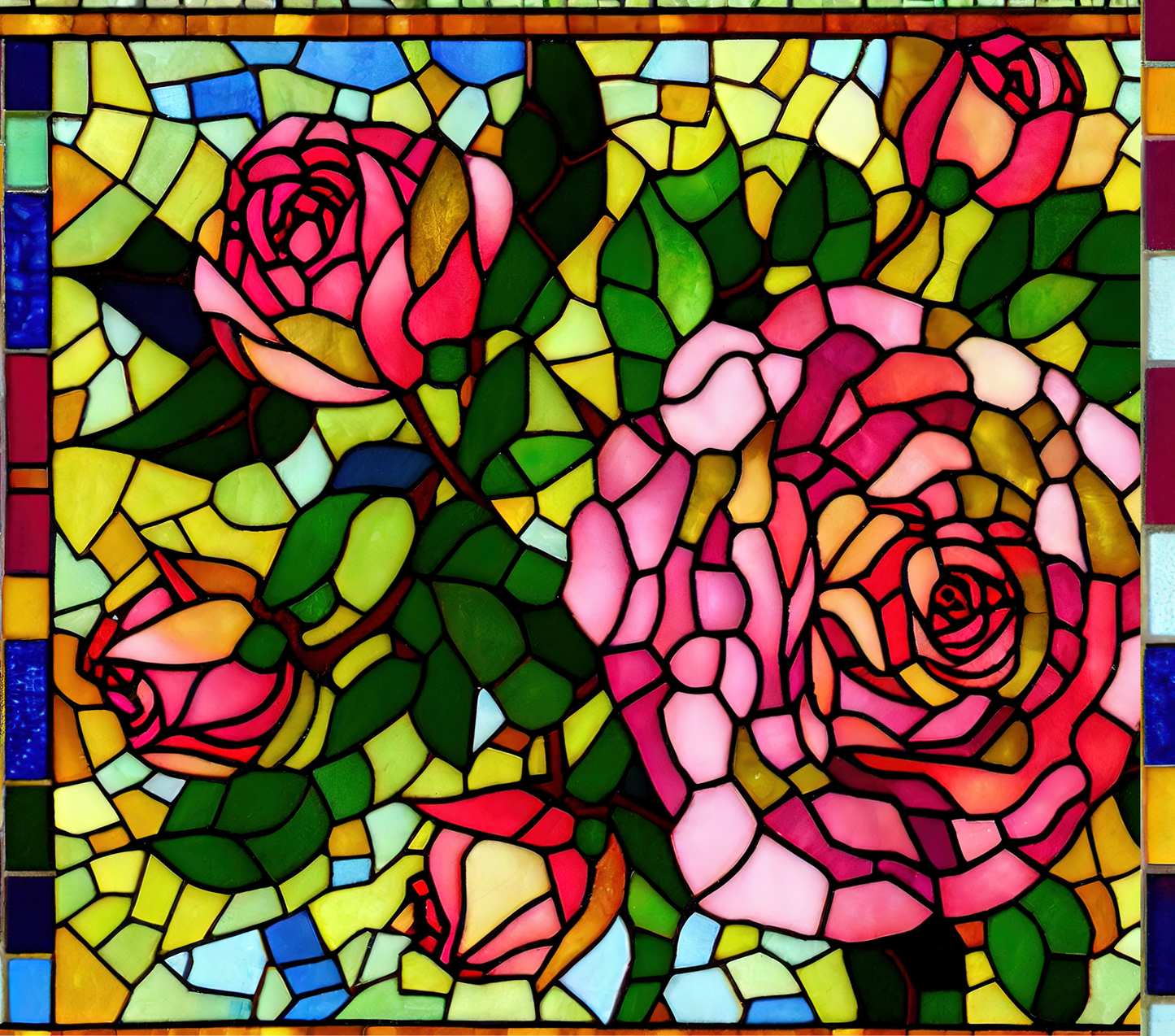Stained Glass Rose