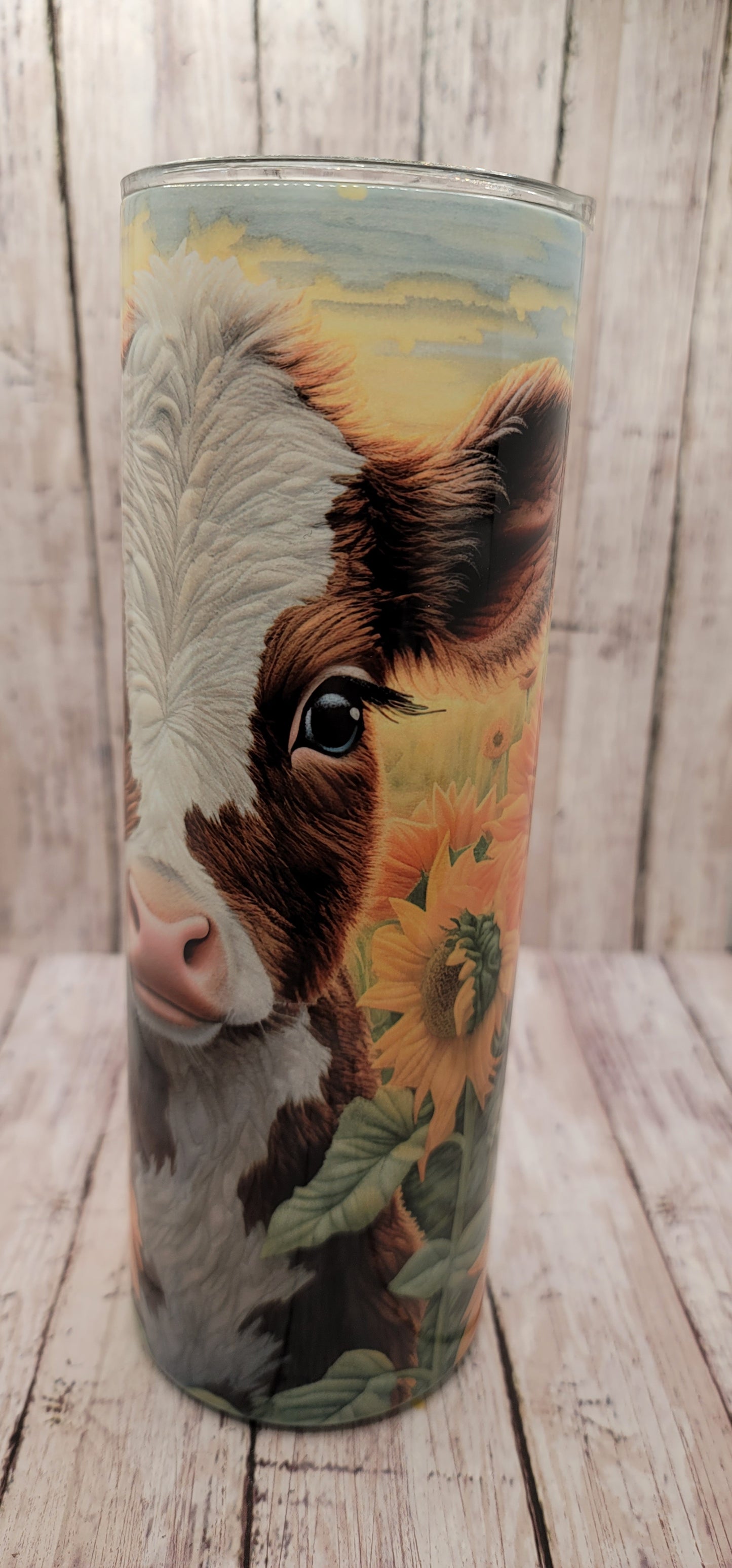 3D Cow and Sunflower