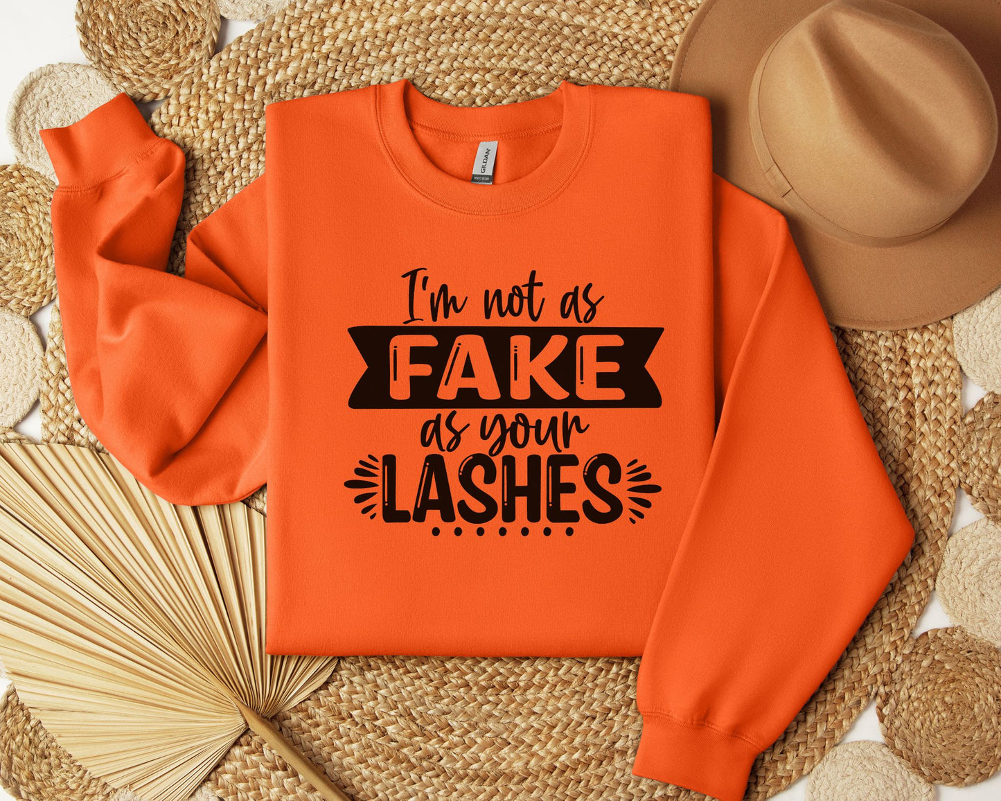 I'm not as fake as your lashes - Crew