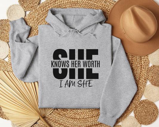 She knows her worth - Hoodie