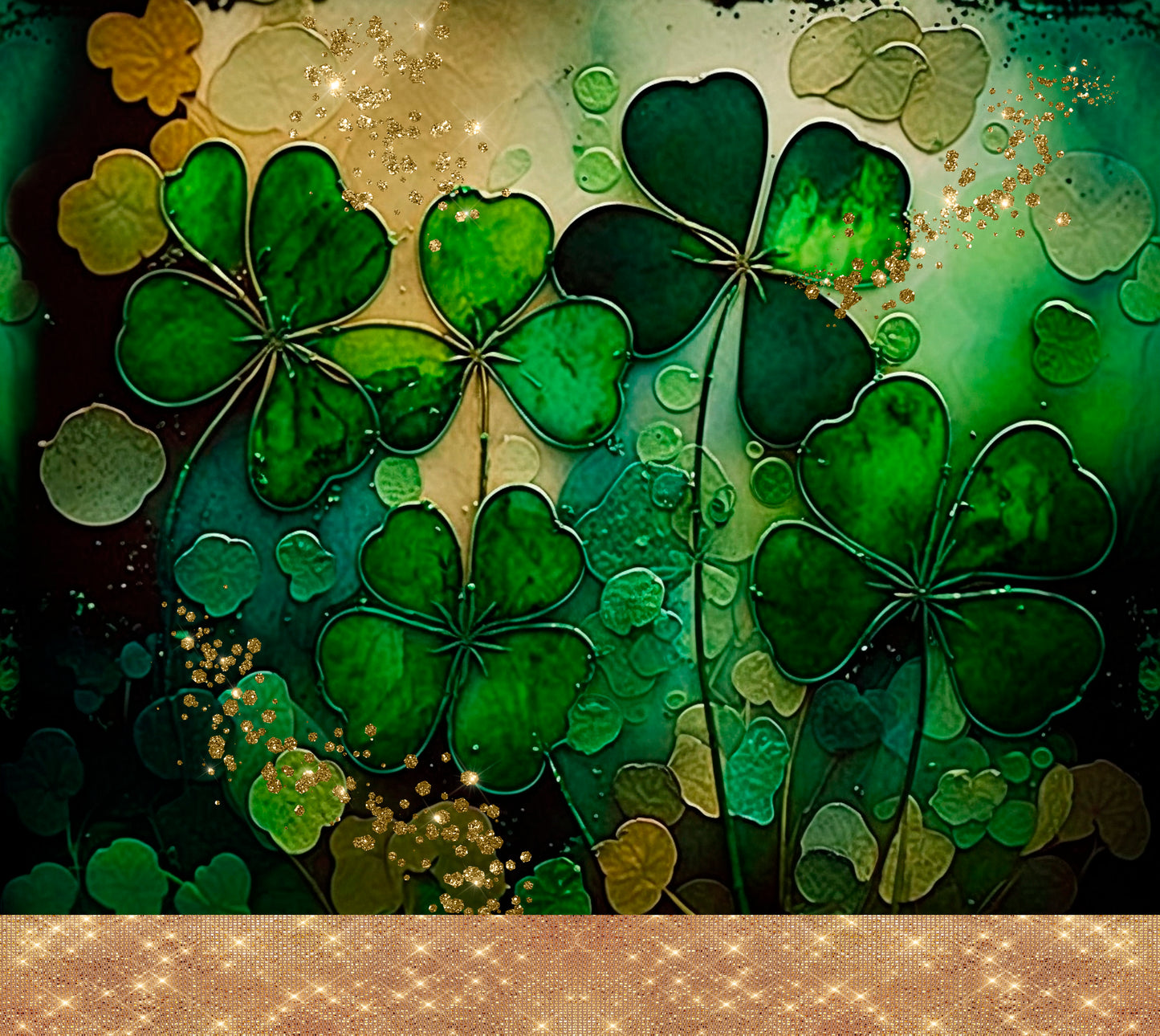 Alcohol Ink Shamrocks