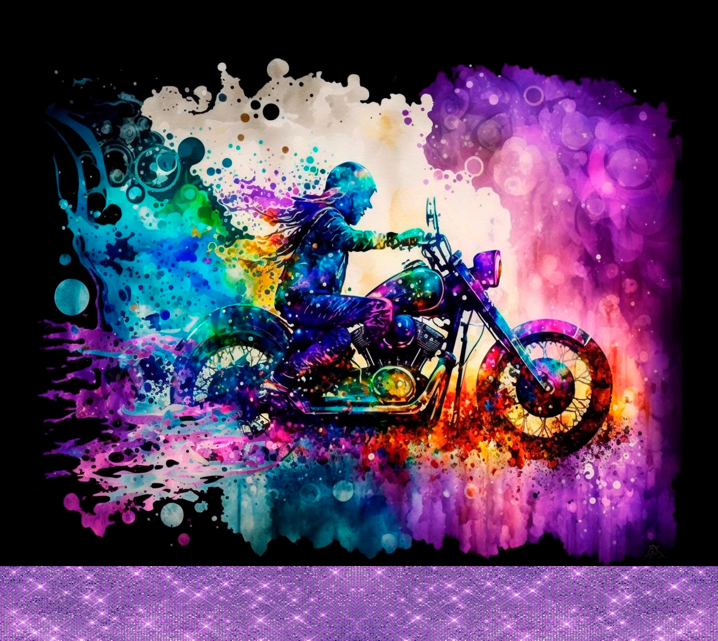Alcohol Ink Motorcycle