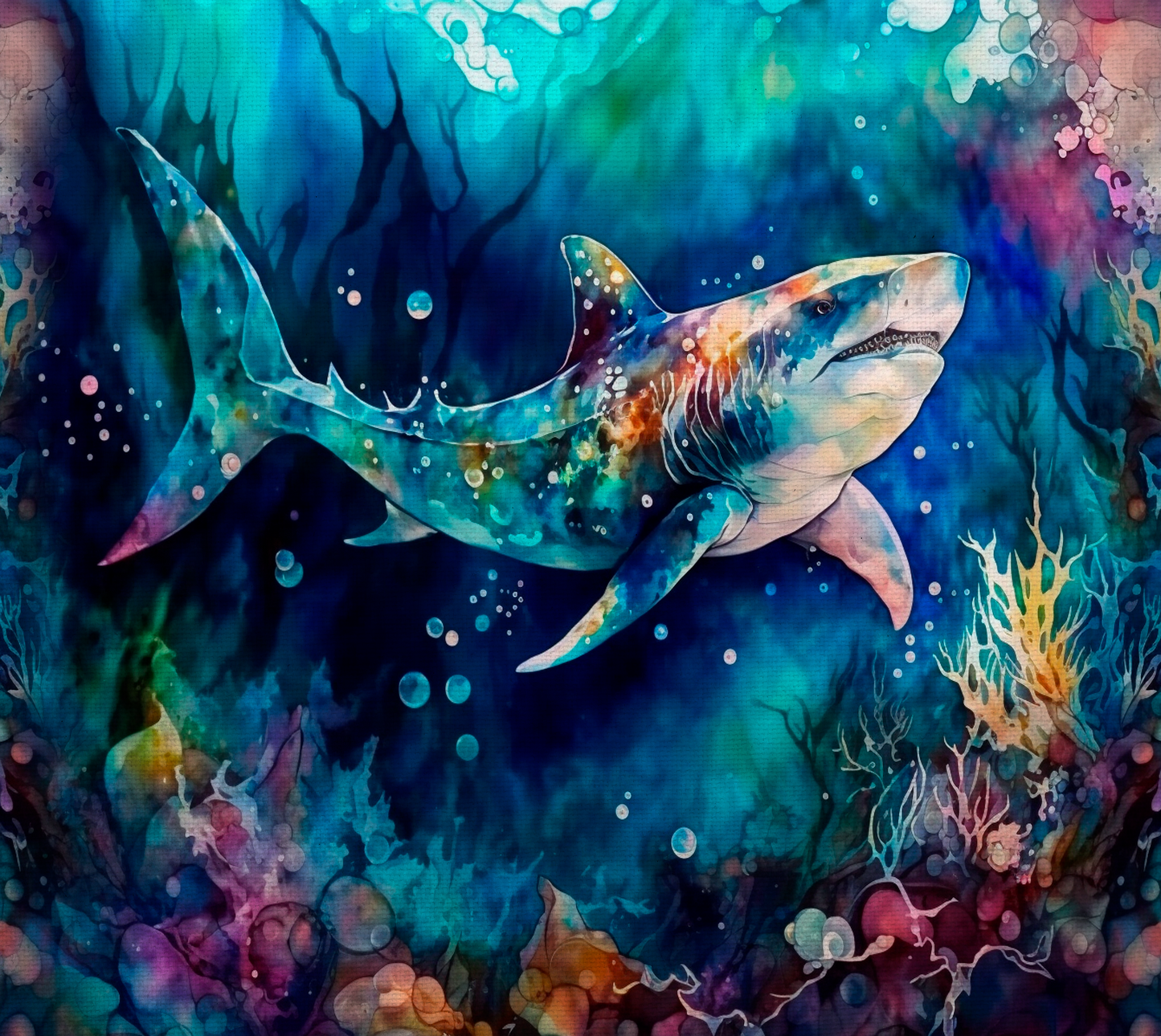 Watercolor Shark